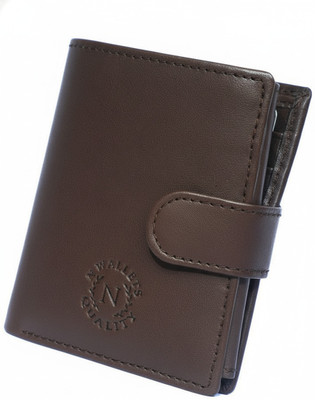 N WALLETS Men Trendy Brown Genuine Leather Wallet(17 Card Slots)