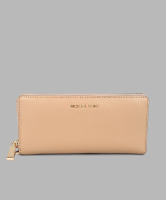 MICHAEL KORS Women Casual Khaki Artificial Leather Wrist Wallet(17 Card Slots)
