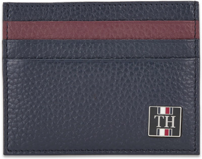 TOMMY HILFIGER Men Blue Genuine Leather Card Holder(6 Card Slots)