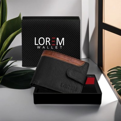 LOREM Men Casual, Evening/Party, Formal Black, Brown Artificial Leather Wallet(3 Card Slots)