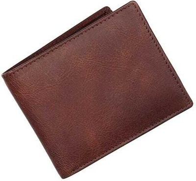 KALSIYANFARM Men Casual Brown Artificial Leather Wallet(5 Card Slots)