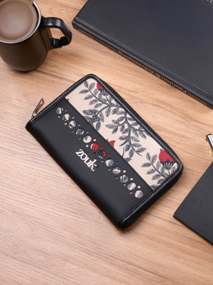 ZOUK Women Casual Red Jute Wallet(4 Card Slots)