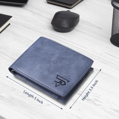 JND Men Casual Blue Artificial Leather Wallet(5 Card Slots)