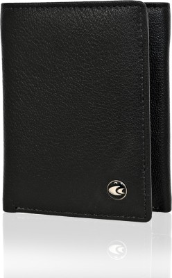 Allen Cooper Men Black Genuine Leather Wallet(7 Card Slots)