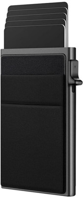 ELQORAX Men Evening/Party, Casual, Formal, Travel Black Aluminium Card Holder(6 Card Slots)