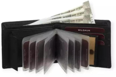 Classic World Men Black Artificial Leather Wallet(10 Card Slots)