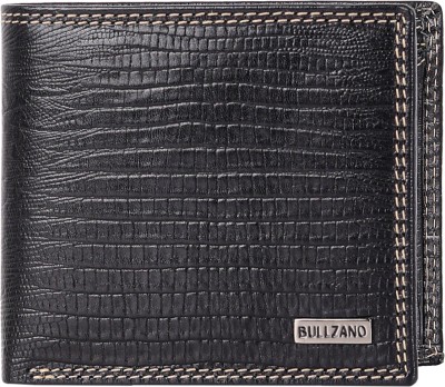 BULLZANO Men Casual Black Genuine Leather Wallet(4 Card Slots)