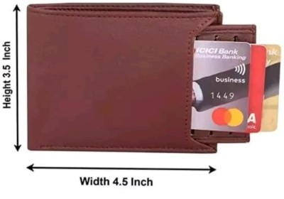 Classic World Men Brown Artificial Leather Wallet(10 Card Slots)