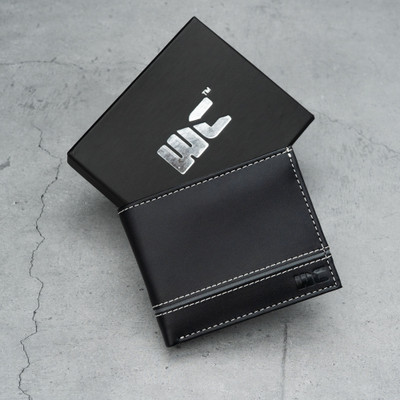 WOCO Men Casual, Formal, Trendy Black Genuine Leather Wallet(7 Card Slots)
