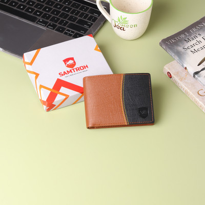 SAMTROH Men Casual Brown Artificial Leather Wallet(10 Card Slots)