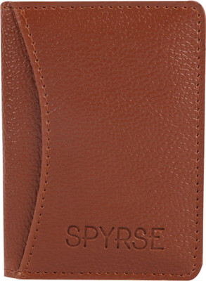 Spyrse Men & Women Casual, Travel, Trendy Brown Artificial Leather Card Holder(7 Card Slots)