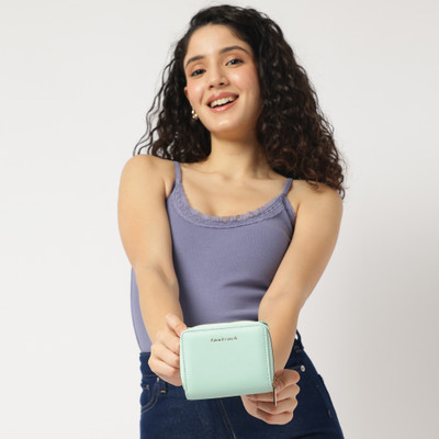 Fastrack Women Casual Green Artificial Leather Wallet(6 Card Slots)