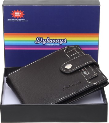 styleways Men Trendy, Formal, Casual Black Genuine Leather Wallet(9 Card Slots)