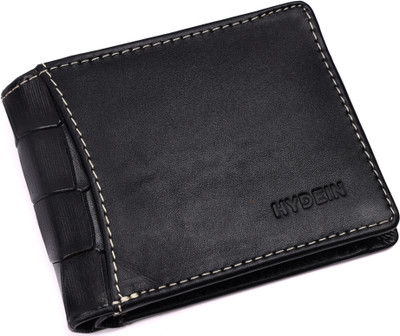 HYDEIN Men Formal, Ethnic Black Genuine Leather Wallet(5 Card Slots)