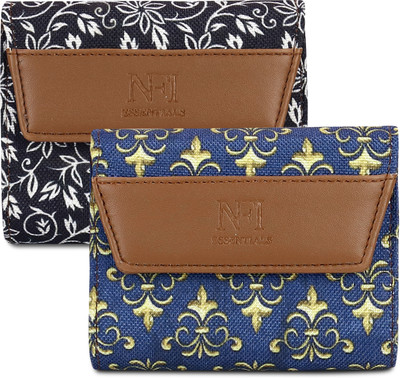 NFI essentials Women Multicolor Canvas Wallet(6 Card Slots, Pack of 2)