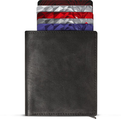 PARTH ENTERPRISE Men Casual, Evening/Party, Formal Black Artificial Leather Wallet(9 Card Slots)