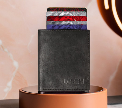 LOREM Men Casual, Evening/Party, Formal Black Artificial Leather Wallet(9 Card Slots)
