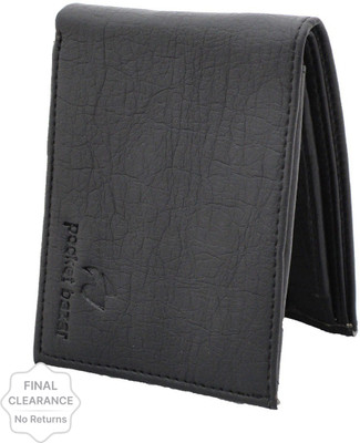pocket bazar Men Casual Black Artificial Leather Wallet(5 Card Slots)