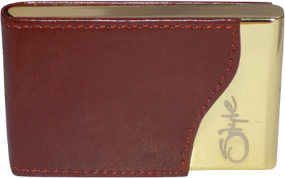 Kan Men & Women Maroon Aluminium Card Holder(7 Card Slots)