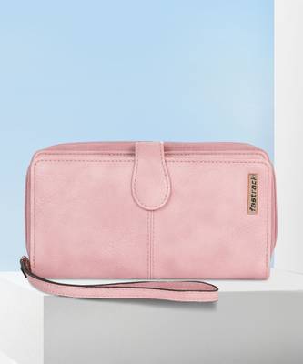 Fastrack Women Casual Pink Artificial Leather Wrist Wallet