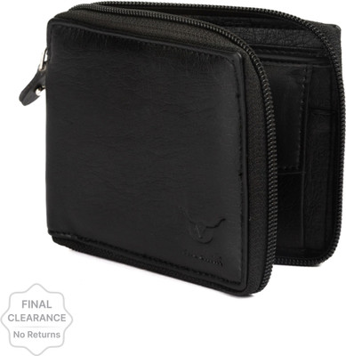 Hidelink Men & Women Trendy, Casual, Evening/Party, Ethnic, Travel, Trendy, Formal Black Artificial Leather Wallet(3 Card Slots)