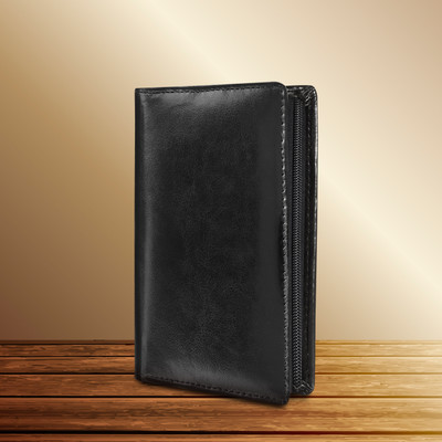 ACCIVA Men & Women Evening/Party, Casual, Formal Black Genuine Leather Card Holder(5 Card Slots)