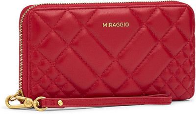 Miraggio Women Red Artificial Leather Wallet(4 Card Slots)