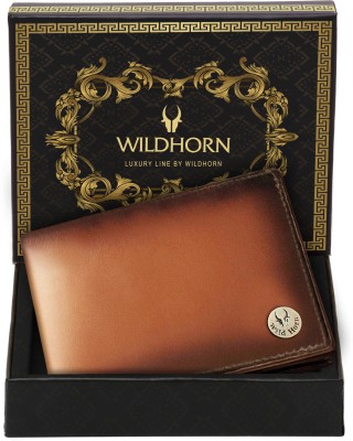 WILDHORN Men Casual Tan Genuine Leather Wallet(4 Card Slots)