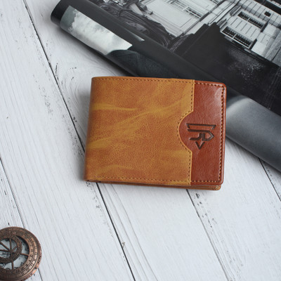 JND Men Casual Tan Artificial Leather Wallet(6 Card Slots)