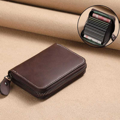 watchstar Men & Women Casual, Formal Brown Genuine Leather Card Holder(11 Card Slots)