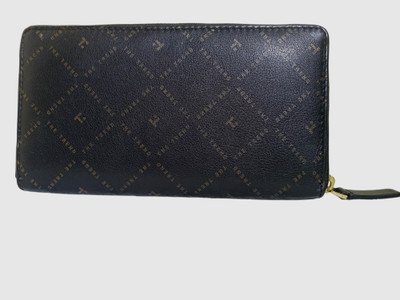 Shononi Women Casual Black Genuine Leather Wallet(12 Card Slots)