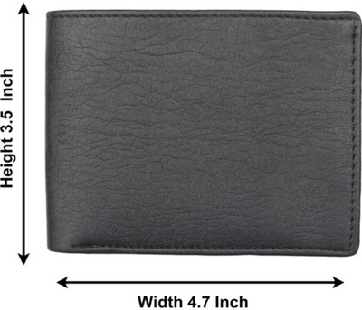 SHAMRIZ Men Black Artificial Leather Wallet(7 Card Slots)