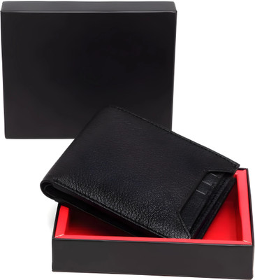 Ymgwallet Men Casual Black Artificial Leather Wallet(7 Card Slots)