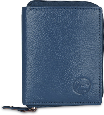 DOLPHIN GLOBAL Men & Women Casual Blue Genuine Leather Card Holder(5 Card Slots)