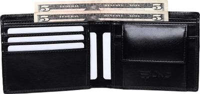 SCRUMBLER Men Casual Black Artificial Leather Wallet(5 Card Slots)
