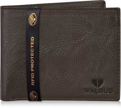 Walrus Men Brown Artificial Leather Wallet(6 Card Slots)