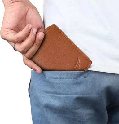FLY BOYZ Men Casual, Formal, Travel, Trendy Tan Artificial Leather Wallet(7 Card Slots)