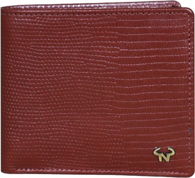 Calfnero Men Casual Brown Genuine Leather Wallet(6 Card Slots)