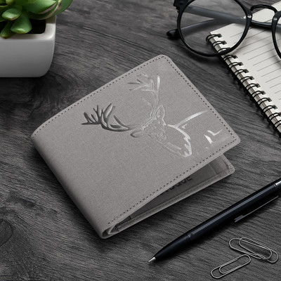 PROVOGUE Men Casual, Ethnic, Formal, Travel, Trendy Grey Artificial Leather Wallet(5 Card Slots)