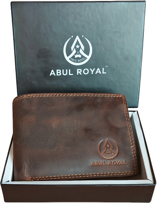 abul royal Men Evening/Party Brown Genuine Leather Wallet(11 Card Slots)