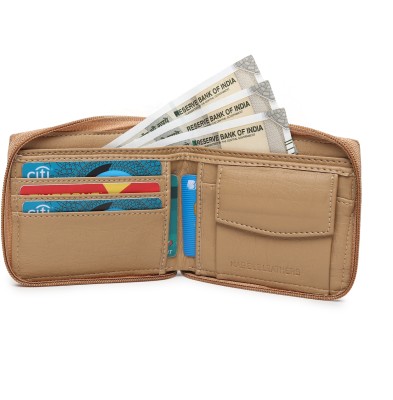 MAG BEE LEATHERS Men Casual, Evening/Party, Formal, Travel, Trendy Beige Artificial Leather Wallet(4 Card Slots)