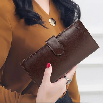 Flyboy Women Casual, Evening/Party, Travel, Trendy Brown Genuine Leather Wrist Wallet(15 Card Slots)