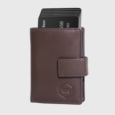 WALLETSTREET Men Casual, Formal, Ethnic, Evening/Party Brown Genuine Leather Wallet(9 Card Slots, Pack of 2)