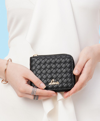 LAVIE Women Casual Black Artificial Leather Wallet(3 Card Slots)