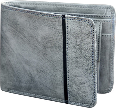 DENNY BLACQ Men Casual Grey Artificial Leather Wallet(3 Card Slots)
