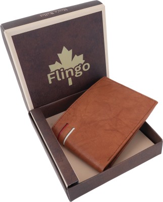 Flingo Men Casual, Formal Tan Genuine Leather Wallet(3 Card Slots)