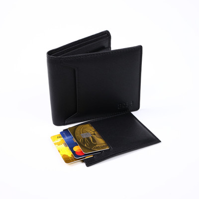 BOSE INTERNATIONAL Men Casual, Trendy, Ethnic Black Genuine Leather Wallet(7 Card Slots)