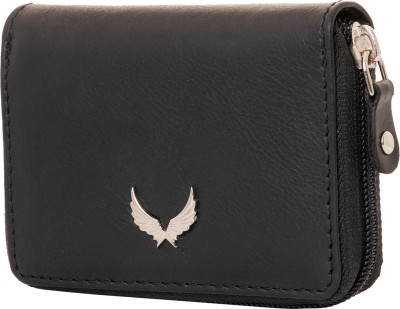 WILDWINGS Men & Women Trendy, Travel, Casual, Formal Black Genuine Leather Card Holder(14 Card Slots)