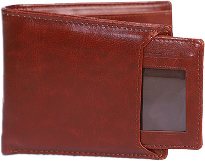 Souvnirs Men Casual Brown Artificial Leather Wallet(2 Card Slots)