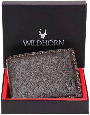 WILDHORN Men Casual Brown Genuine Leather Wallet(6 Card Slots)